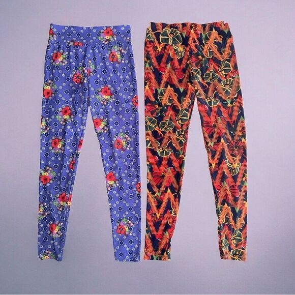 2 Pair LulaRoe Leggings  l OS l EUC - Picture 2 of 8